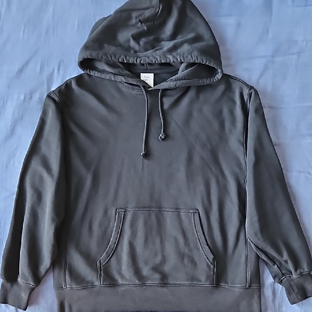 Aritzia TNA Airy Fleece Boyfriend Hoodie Black 2